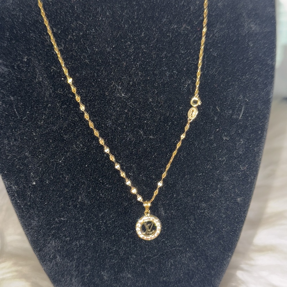 21k Solid Gold Chain Neckless Lightweight Brand S… - image 4